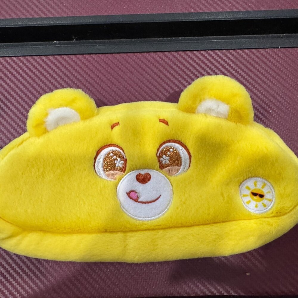 Care Bears Yellow Sunshine Bear Plush Case NWT​